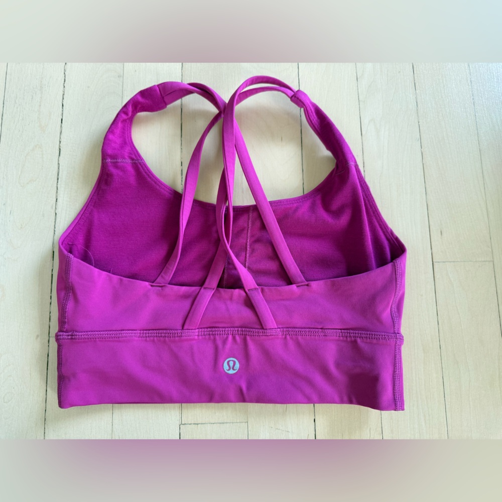 Lululemon Long Line Pink Sports Bra sz 4